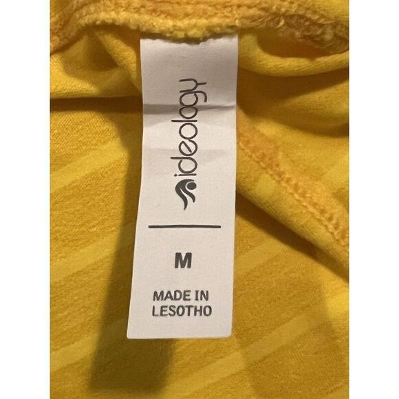 ID Ideology Bright Yellow Shadow Stripe T-Shirt Medium NWT - Picture 9 of 10